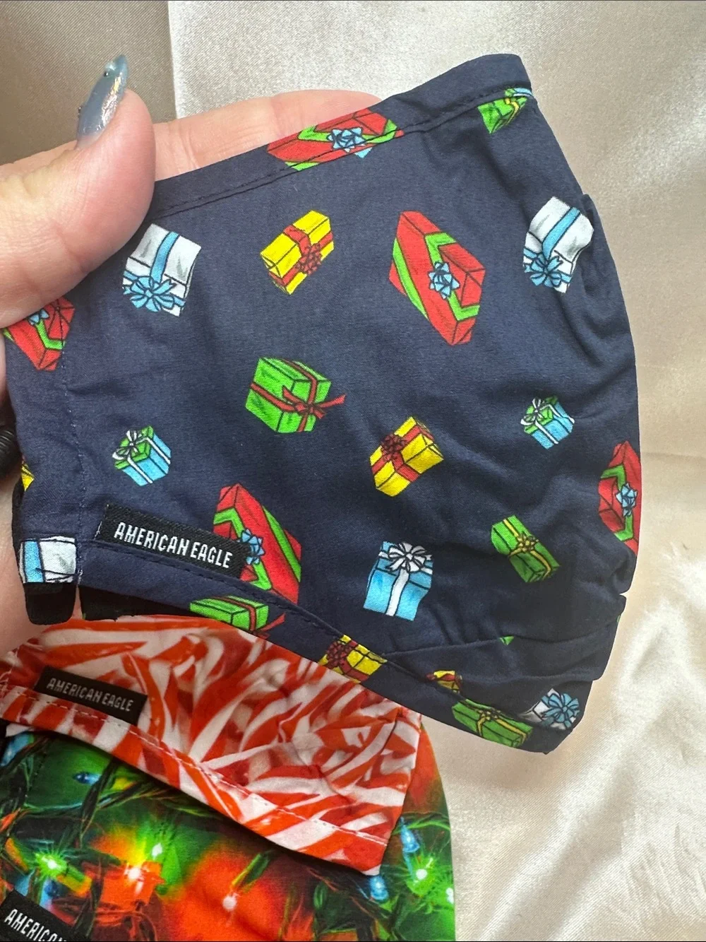 American Eagle Reusable Cloth Face Masks - Christmas Themed 3 Pack - NWT